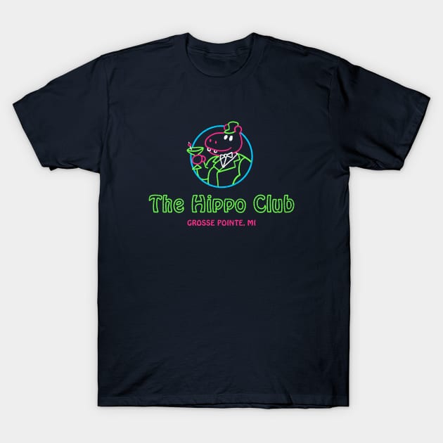 Grosse Pointe Blank Hippo Club T-Shirt T-Shirt by dumbshirts